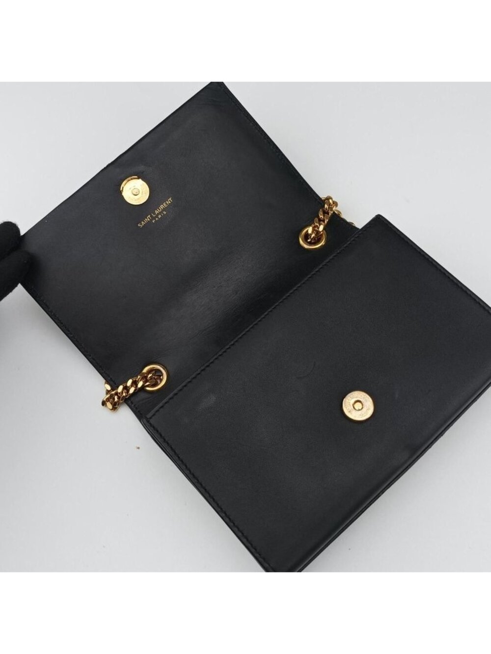 ★SOLD★ Saint Laurent Yves Kate Black Leather Messenger Bag - Picture 14 of 15